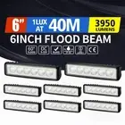 6inch Osram Flood LED Work Light Bar Offroad Boat 4x4 Reverse Fog Lamp 12V 24V