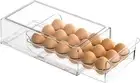 Egg Container for Refrigerator BPA Free Refrigerator Organizer Bins,Stackable Eg