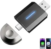 [WEKUBA] Wireless CarPlay Adapter & Android Auto Adapter - 2-in-1 Plug, Compatible with iOS 10+ and 2016+ Cars, Mini Wireless Car Play for iPhone, 5GHz WiFi