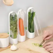 Fresh Herb Greens Keeper Storage Container Spice Vanilla Preservation Cup Fridge