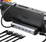 Docking Station for Steam Deck OLED 2023/ROG Ally/Legion Go, 6-In-1 with HDMI 2.