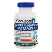 Caruso's Super Magnesium + Vitamin K2 60 Tablets Relaxed Muscles Strong & Bones