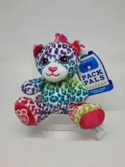 Build A Bear Pack Pals Wild Style Leopard Teddy Bear Plush Bag Clip On NWT