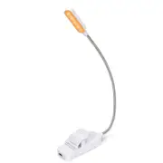 Amber Book Light Mini USB Led Rechargeable Flexible Night Light Clip-On Desk Lam