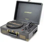 Mbeat Uptown Retro Briefcase Turntable with Cassette Player and Bluetooth Stream