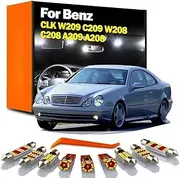 LED Interior Reading Map Door Dome Sun Visor Light Kit, for Mercedes Benz CLK W209 C209 W208 C208 A209 A208 1998-2010