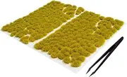 190 Pcs Static Grass Model Grass Tufts Railway Artificial Grass Miniature Grass Tuft Terrain Kit for DIY Model Railway Fairy Garden Diorama Scenery (Set A)