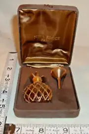 NINA RICCI PARIS FRANCE L'AIR DU TEMPS PARFUM GOLD OPERA FALCON BOTTLE BOXED