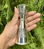 925 Sterling Silver Jigger Double Sided Peg Measure, 84 gm, 12 cm length