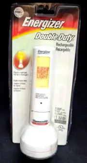 Rare Vintage 2002 Energizer Double Duty Rechargeable Flashlight Nightlight NOS