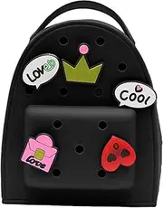 [Generic] Silicone Backpack for Women | Jelly Backpack with Charm Waterproof Silicone Backpack - Cartoon Adjustable Travel Bag Lightweight Backpack Purse for Girl