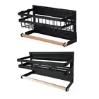 Iron Magnetic Spice Rack Hanging Organizer Kitchen Storage Rack Shelf Paper