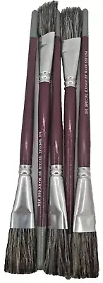 Mark 688 Special Oxhair Paint Brush 3/4 Inch Wide For Ceramics Vintage Set of 5