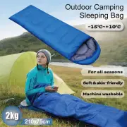 Degree Thermal Single Outdoor Camping Sleeping Bag Envelope Mat Tent Hiking