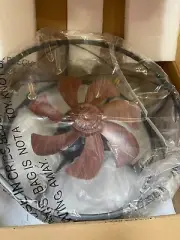 18" Caged Ceiling Fan with Light Control Flush Mount Boho A354BK4