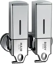 Shampoo and Conditioner Dispenser Wall Mounted Bathroom Soap Dispenser Set Wall Soap Dispenser 500ml Capacity ABS Material with Metal Rod Pump for Wall Mounting Bathroom Upgrades