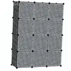 Cube Storage Organizer with Doors, 12-Cube Shelves, Closet Cabinet, DIY
