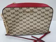 $148 MICHAEL KORS 38F9XTTCEV SCARLET LG EW CROSSBODY BAG (130679-1 JR BY111C)
