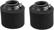 Mellisso 2X Black 38mm Double Foam Air Filter Pod 110/125/150Cc Pit Dirt Bike Quad Atv