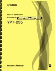 Yamaha PSR-E253 YPT-255 Keyboard OWNER'S MANUAL