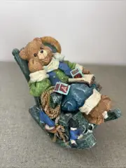 Cowboy Bear Music Box Rocking Chair Tune "You Are The Sunshine Of My Life"