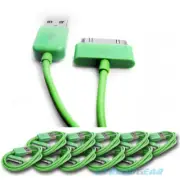 10PCS 3FT USB SYNC DATA POWER CHARGER CABLES IPAD IPHONE IPOD CLASSIC NANO GREEN