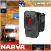 Narva 12V Illuminated Off/Momentary On Sealed Rocker Switch Red Blister Pack