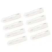 50Pcs Safety Bar Pins 36mm Adhesive Brooch Clasp Pin Backs for ID Badges, White