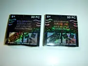 TWO Holographic Scratch Art Sheets 50 & 1 Writing Baton Arts Crafts Doodling