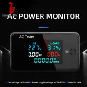 AC 0-500V Dual Voltmeter 0-100A Ammeter Energy Meter Color Screen LED Display
