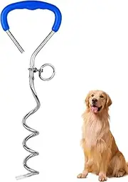 Dog Stakes for Outside - Heavy Duty Stake for Dog Cable,Non-Slip Ergonomic Tent Accessories, Twist-Proof Pet Supplies for Outdoor Sand Yard Playpen Fence