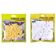 Premium Fishing Lure Lifelike Worm Maggot Grub Soft Bait 50PCS Silicone Bait