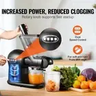 Slow Masticating Juicer, 2-Speed Mode Cold Press Juicer Machine with Rever