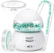 Beadact Electric Bead Spinner, Battery-Powered Clay/Seed Bead Spinner With 2 Beading Needles for Jewelry Making, Bracelets and Necklace Making