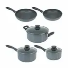NEW 5 Piece Cookware Set Frypan Casserole Saucepan Pot Non-stick Fry Pan Cooking