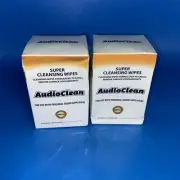 2 AudioClean Hearing Aid Cleansing Wipes Headphones Earbuds Cellphones 30pk