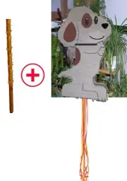 Dog Wolf Perro kids Pinata Piñata Happy Birthday Pull String or Hit Handmade