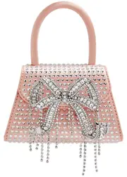 Self-portrait Micro Crystal-embellished top Handle bag - Pink ONE SIZE