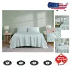 Esteemed 300 Thread Count Organic Cotton Queen Bed Sheets, Deep Pocket Design