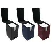 Ultra PRO Suede Alcove Tower Deck Storage Box Standard Cards Sapphire Ruby Jet
