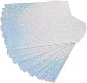 Veemoon 20sheets Adhesive Vinyl Stickers for Craft Glass Cup Decals Holographic Transfer Film for Arts Crafts Easy to Use for Projects