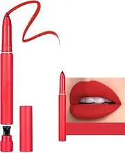 Rotating Sharpenable Lipstick Pencils, Rotating Sharpenable Matte Lipstick Pencils, Matte Crayon Lipstick Lip Liner Set, Long Lasting Waterproof Non-Stick Cup Makeup Lip Tint Pen (06, 1 pcs)