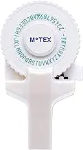 Motex Embossing Label Maker, Labeling Tool, Old School Label Maker, for Manual Label Embossing- E-101 (1 Wheel, White)