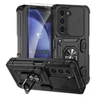For Samsung Galaxy Z Fold6 Rotating Ring Stand Rugged Case with Screen Protector