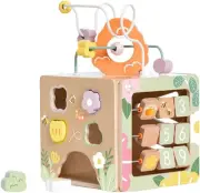Classic World 5 in 1 Wooden Honeybee Activity Cube
