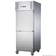 650L Two Door Upright Fridge S/S 740x830x2000mm Food Storage Freezer Kitchen