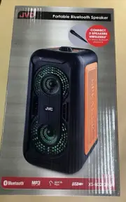 JVC Portable Bluetooth Speaker with Wired Microphone (XS-N3212PBA) - New