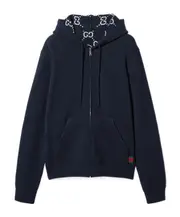 Gucci Zip-Up Long-Sleeved Reversible Hoodie S,XL,L,M dark blue