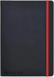 Black n' Red Oxford, Journal, A5 Notebook Casebound, Lined & Numbered, 144 Page