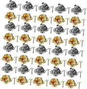 80 Set Spurs Butterfly Hat Enamel Pins for Men's Tie Chain Butterfly Clasp Guitar Nut Brake Clutch Lever Tricker Butterfly Clutch Tie Rubber Pin Backs Tie Tack Pins DIY Pins Metal TOKIDNY